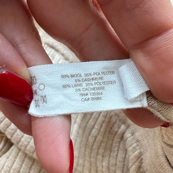 SKIN Melinda Ribbed Wool-blend Wide-leg Trousers in Beige - Picture 14 of 14